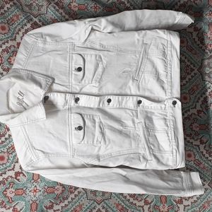 NWOT J. Jill White Cotton Jacket, Size L